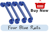 Four Pack Electric Blue Grab Rails 450mm