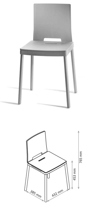 Free Standing Slimline Shower Stool with Back