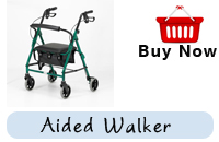 Aided Walker With Low Rest Seat Green