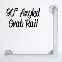 Plastic Fluted 90° Angled Grab Rail