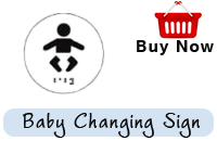 Baby Changing Unit Door Sign Tactile and Braille