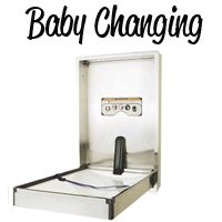 Baby Changing Unit Stainless Steel Vertical