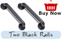 Twin Pack Black Grab Rails 600mm