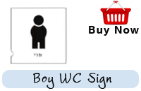 Boy WC Sign Tactile and Braille