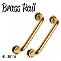 Brass Grab Rail 450mm Set X 2