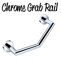 Chrome Angled Grab Rail