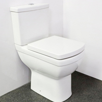 Square designer close coupled - comfort height WC set