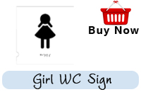 Girl WC Sign Tactile and Braille