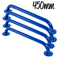 Electric Blue Steel Grab Rails 450mm Four Pack