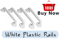 Grab Rails 450mm Plastic Fluted Four Pack White