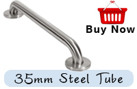 Grab Rails In Brush Stainless Steel 35mm Tube