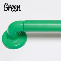 Grab Rail Plastic Fluted In Green 300mm