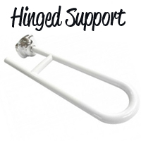 Hinged Support Rail In Chrome White