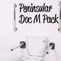 Close Coupled Peninsular Doc M Pack, Luxury Rails TMV3 tap