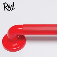 Grab Rail Plastic Fluted Red 300mm