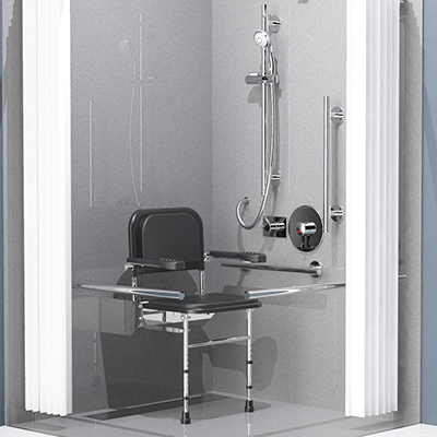 Concealed Valve Doc M Shower Pack With Stainless Steel Luxury Concealed Fixing Grab Rails