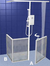 Wetroom Shower Door Pack WF28 1300 x 800
