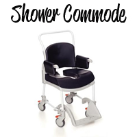 Clean Comfort Wheeled Shower Commode Chair