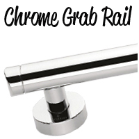 Chrome Straight Grab Rail 600mm