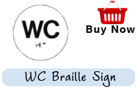 WC Door Sign Tactile Braille Picogram