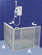 Wetroom Shower Door Pack WF5 1000 x 1000