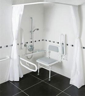 Shower Doc M Pack With White Rails